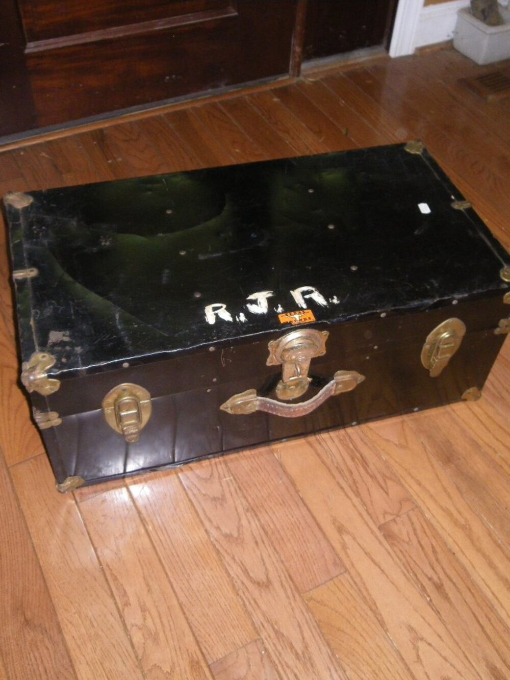 Vintage Classic Foot Locker Portable Storage Trunk Chest Military College Dorm